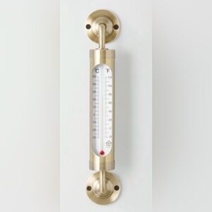 Hearth & Hand with Magnolia Brass Outdoor Weather Thermometer NEW RARE